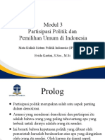 Modul 3 - Partisipasi Politik Dan Pemilu Di Indonesia