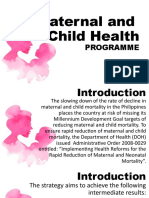 Maternal and Child Health Programme