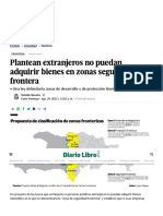 Ley Prohibiría Extranjeros Comprar Inmuebles Zona Frontera - Diario Libre