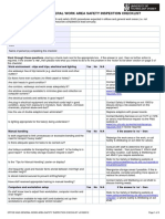 Sci Office General Work Area Safety Inspection Checklist