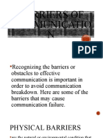 Barriers of Communication