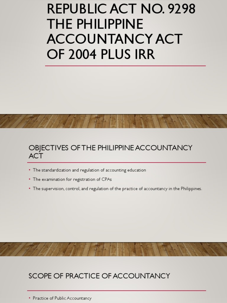 Republic Act No PDF Certified Public Accountant Accounting