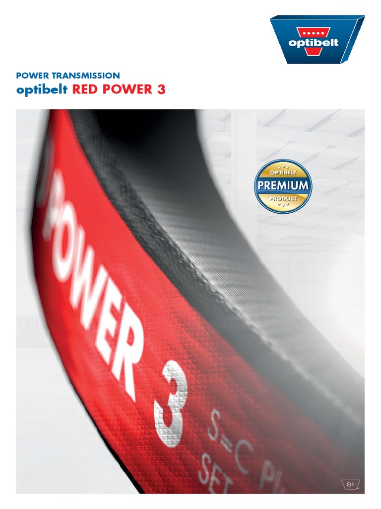 Optibelt RED POWER 3 Premium Brochure PDF Belt (Mechanical