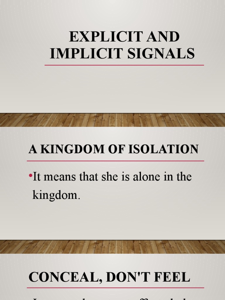 Explicit and implicit signals PDF