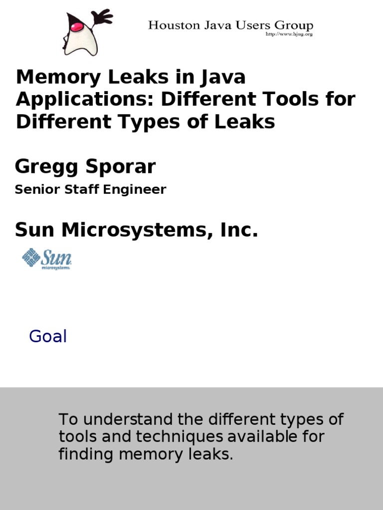 Memory Leaks in Java Applications Different Tools For Different Types