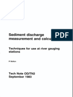 Sediment Discharge Measurement and Calculation