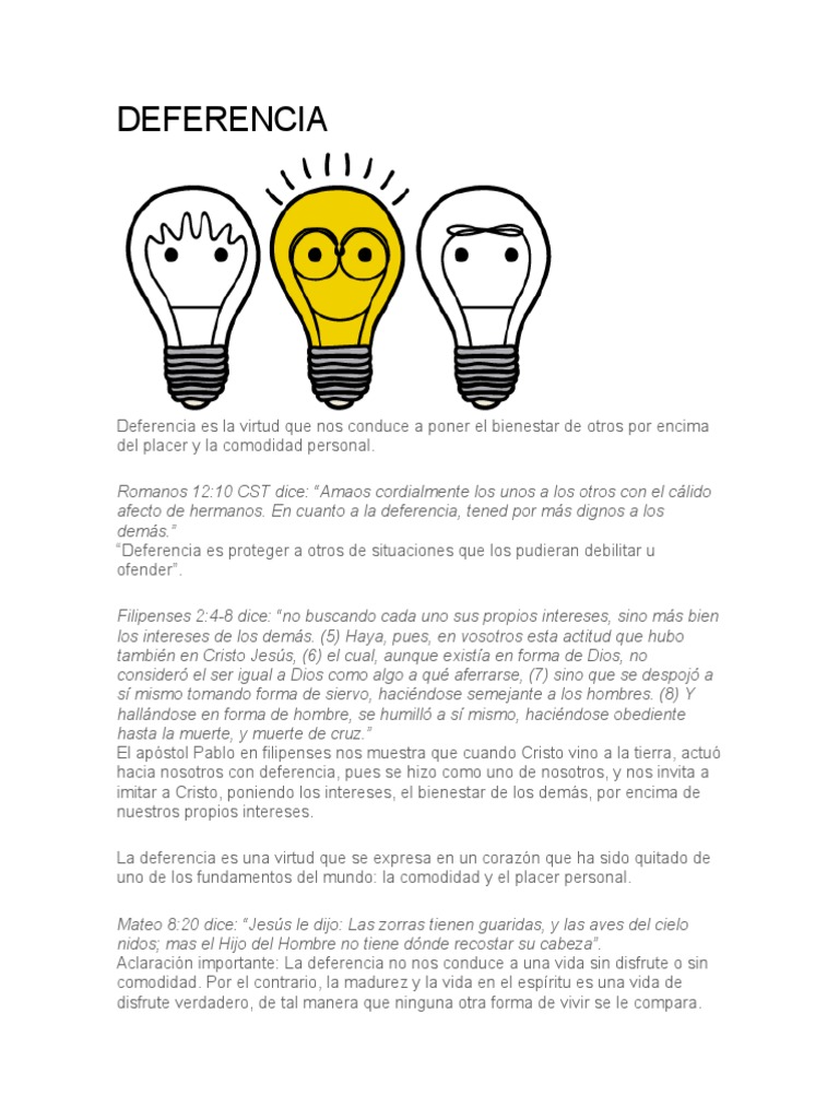 La Deferencia: Virtud y Bienestar Común | PDF | Jesús | Amor