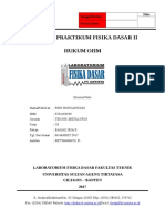 Laporan Praktikum Fisika Dasar Ii Hukum Ohm: Tanggalterima Nilai Parafasisten