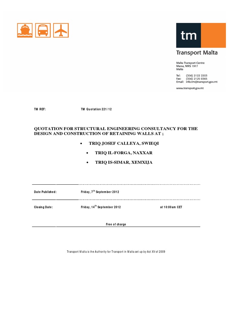 Structural Engineering Consultancy Quote | PDF | Geotechnical ...