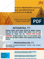 Integritas Dan Profesionalitas ASN