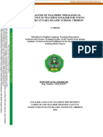 An Analysis of Teachers' Pedagogical Competence in Teaching English For Young Learners at Nara Islamic School Cirebon