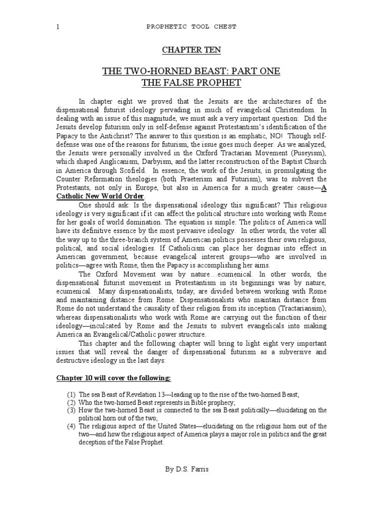 Prophetic Tool Chest Chapter 10 | PDF | The Beast (Revelation) | Pope