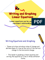 Writing and Graphing Linear Equations 1