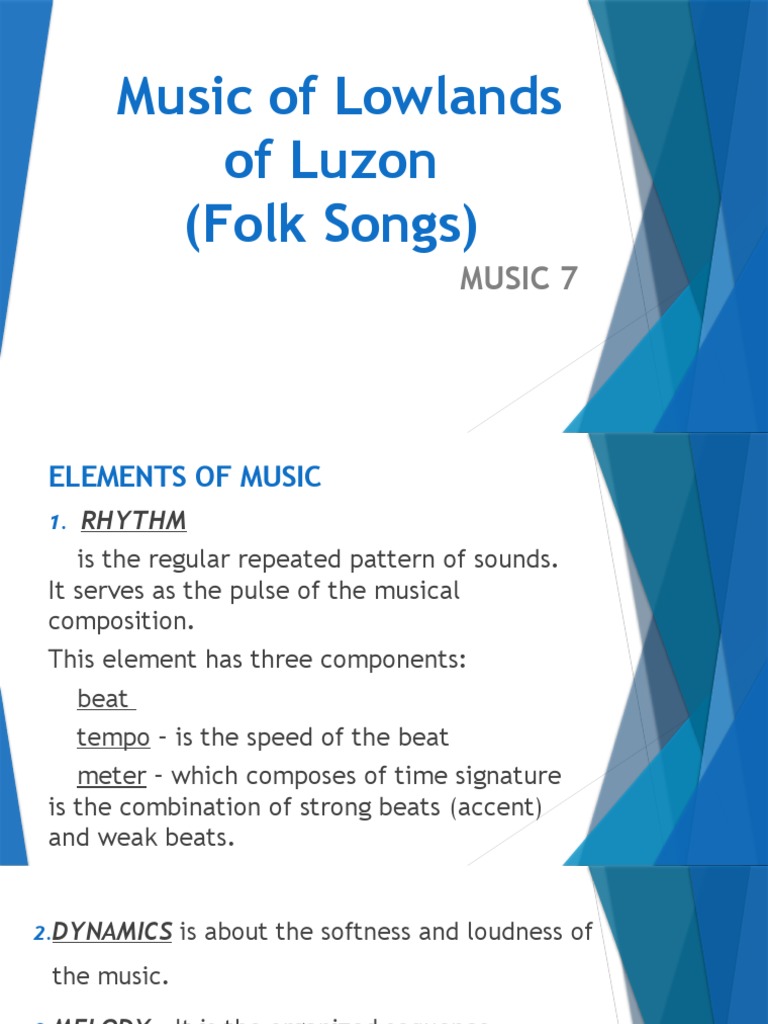 Music of Lowlands of Luzon Grade 7 | PDF | Sound | Musical Notation
