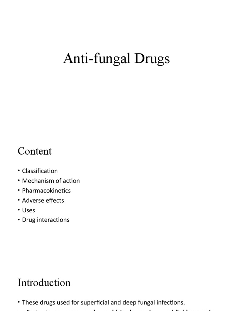 Anti Fungal Drugs PDF Candidiasis Candida (Fungus)