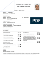 Attestation D'Inscription Au Permis de Conduire: Le Candidat Est: Oui Non Le Candidat Déclare: Oui Non