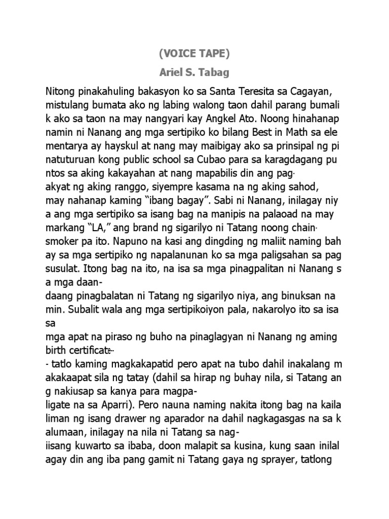 Lesson 4 The Voice Tape Full Text PDF