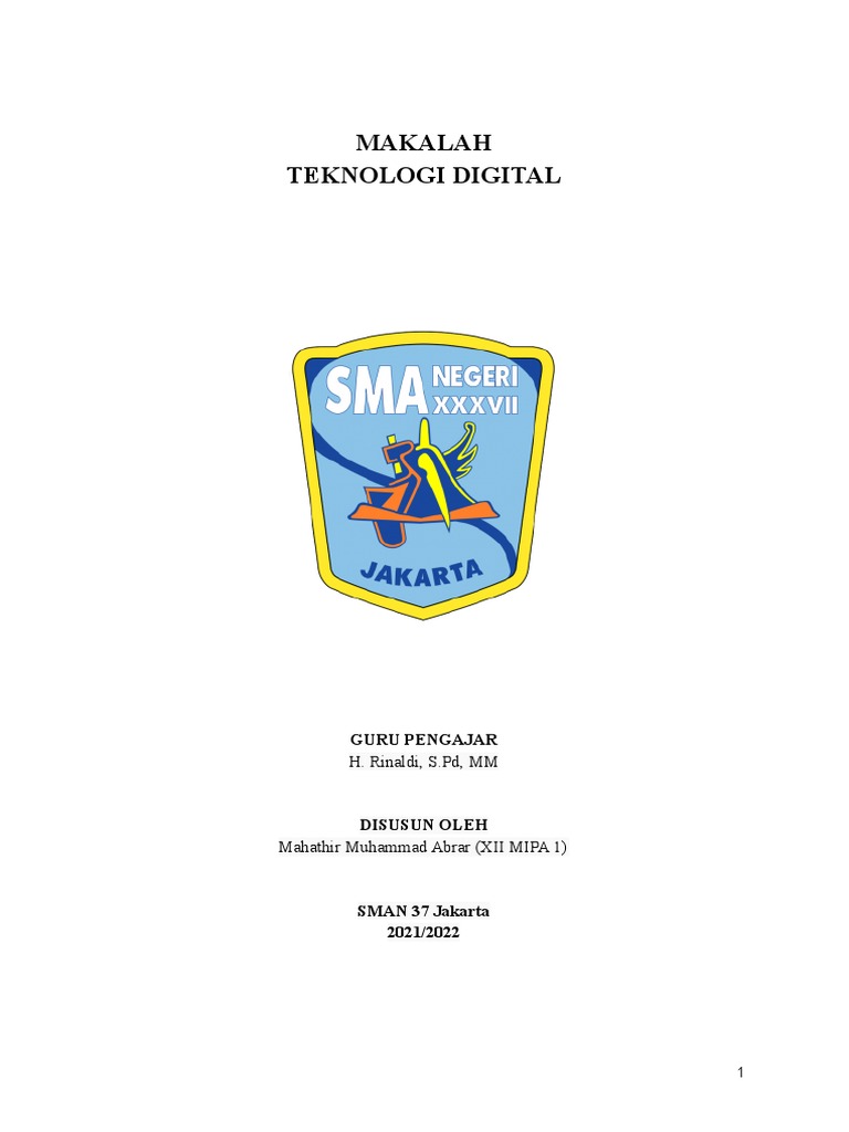 Makalah Teknologi Digital 2021 | PDF