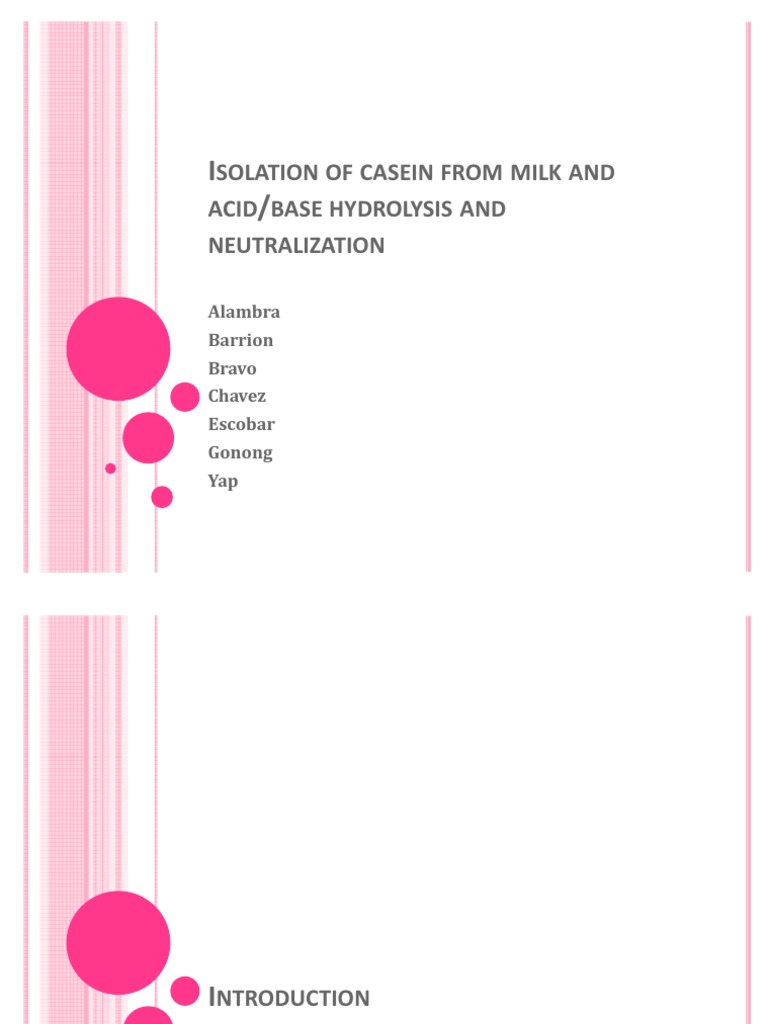 Casein Hydrolysis and Isolation Guide | PDF | Amino Acid | Hydrolysis