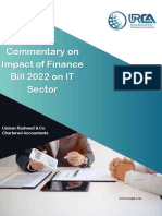 Commentary On Impact of Finance Bill 2022 On IT Sector