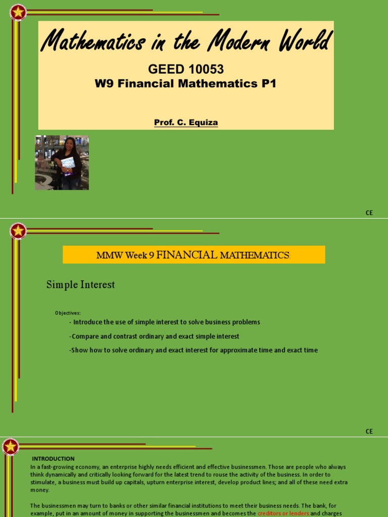 Simple Interest Concepts and Examples | PDF | Interest | Debt