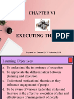 Chapter VI Executing The Plan