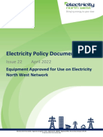 Epd307 - Equipment Approved For Use On Electricity North West Network I22