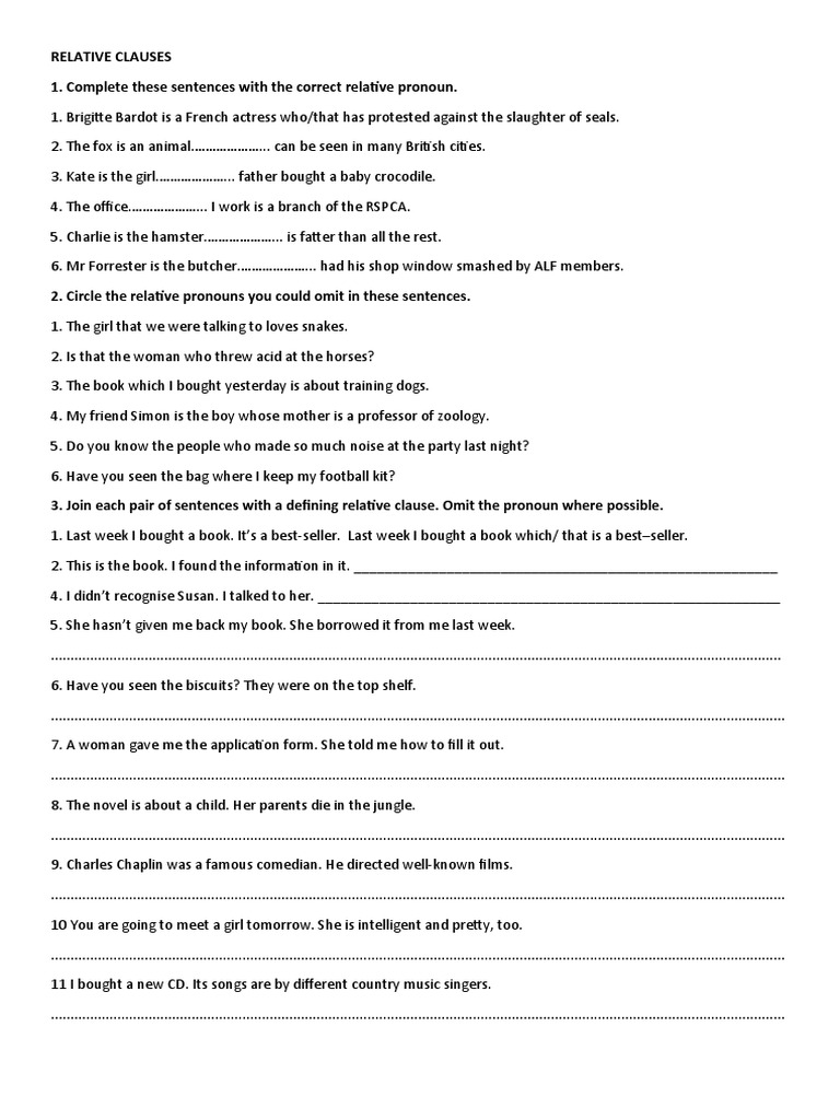 Relative Clauses | PDF