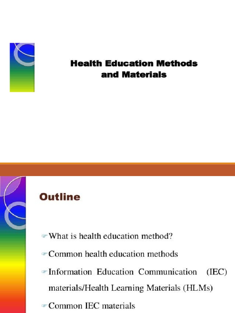 Health Education Slides Pdf