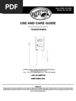 Hampton Bay SL-45-12A Transformer Use and Care Guide EN