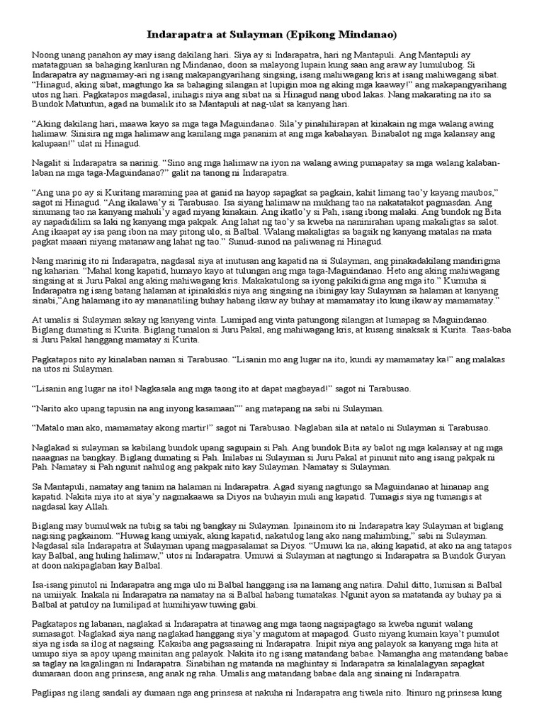 Indarapatra at Sulayman PDF