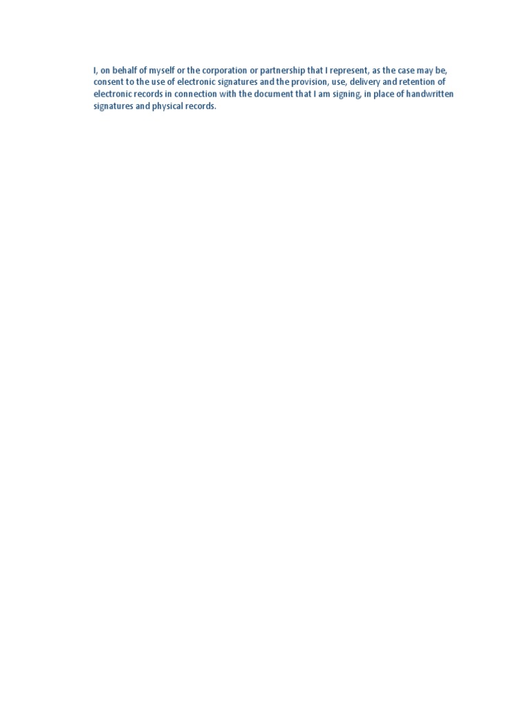 Electronic Disclosures and Signatures Consent PDF