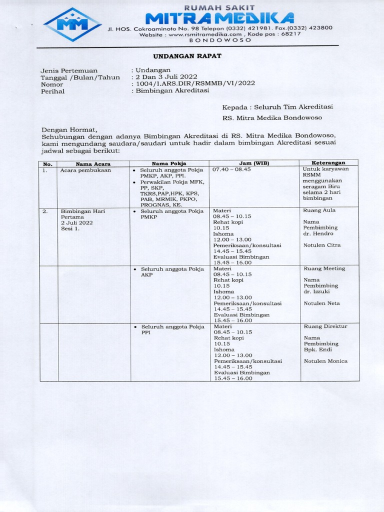 Undangan Rapat-1 | PDF
