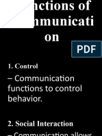 Functions of Communication