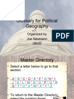 Glossary of Political Geography