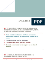 APOCALIPSIS 1. APOCALIPSIS (Griego) REVELACIONES (Latín)