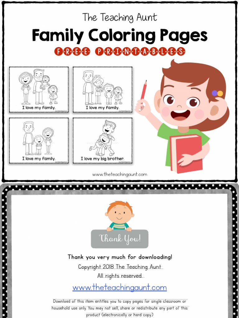 Family Members Coloring Pages | PDF