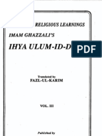 Imam al-Ghazzali - Ihya'ul ulum al-din - volume 3