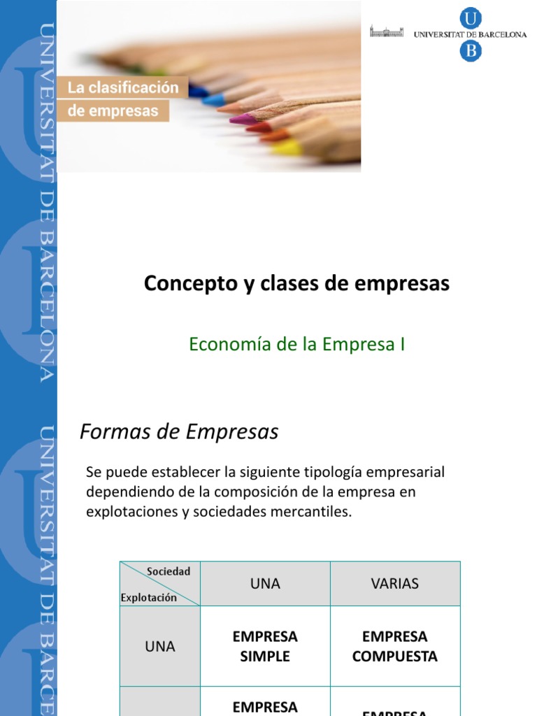 Tipología y Clases de Empresas | PDF | Sociedad | Sociedad General