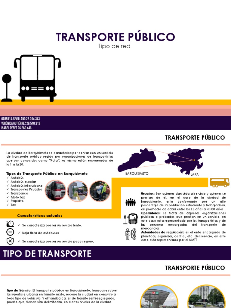 Rutas y Transporte Público en Barquisimeto | PDF | Transporte ...