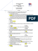 1ST Quarter Exam in Oral Communication 2019 Key