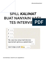 Spill Kalimat Buat Nanyain Hasil Tes Interview
