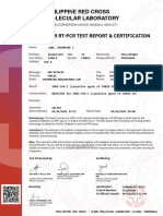 Philippine Red Cross Covid-19 PCR Test Report