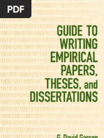 Download Writing Methodology- Garson- Guide to Writing Empirical Papers Theses  Dissertations- 2002 by Nickson Cabote SN60236565 doc pdf