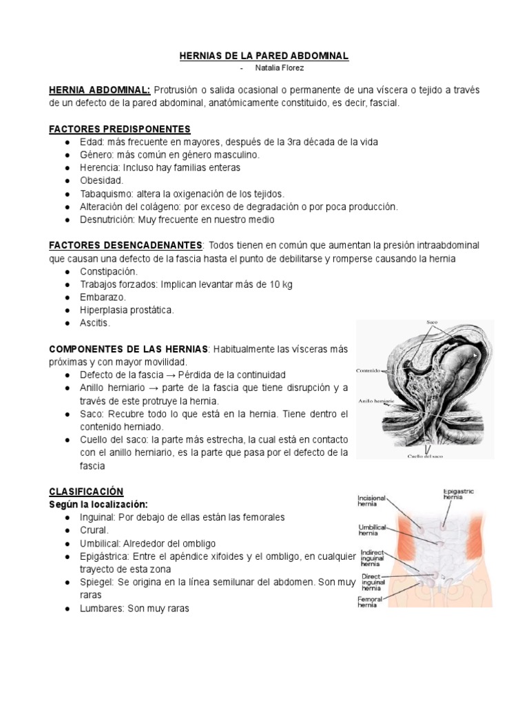Hernias de La Pared Abdominal | PDF | Abdomen | Cirugía
