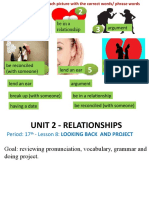Unit 2 Relationships Lesson 8 Looking Back and Project