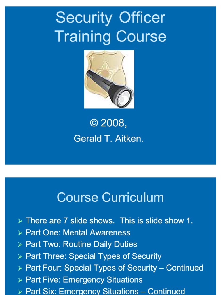 Guard Course Part 1 | PDF