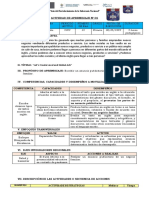 4° Sesión de Aprendizaje Inglés 1°