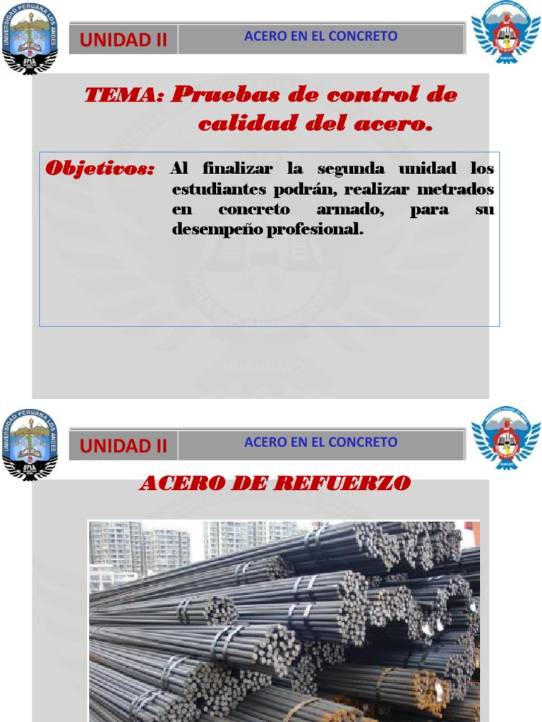 Control de Calidad del Acero en Construcción | PDF | Hormigón | Acero