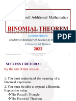 Binomial Expansions - J. Makawa
